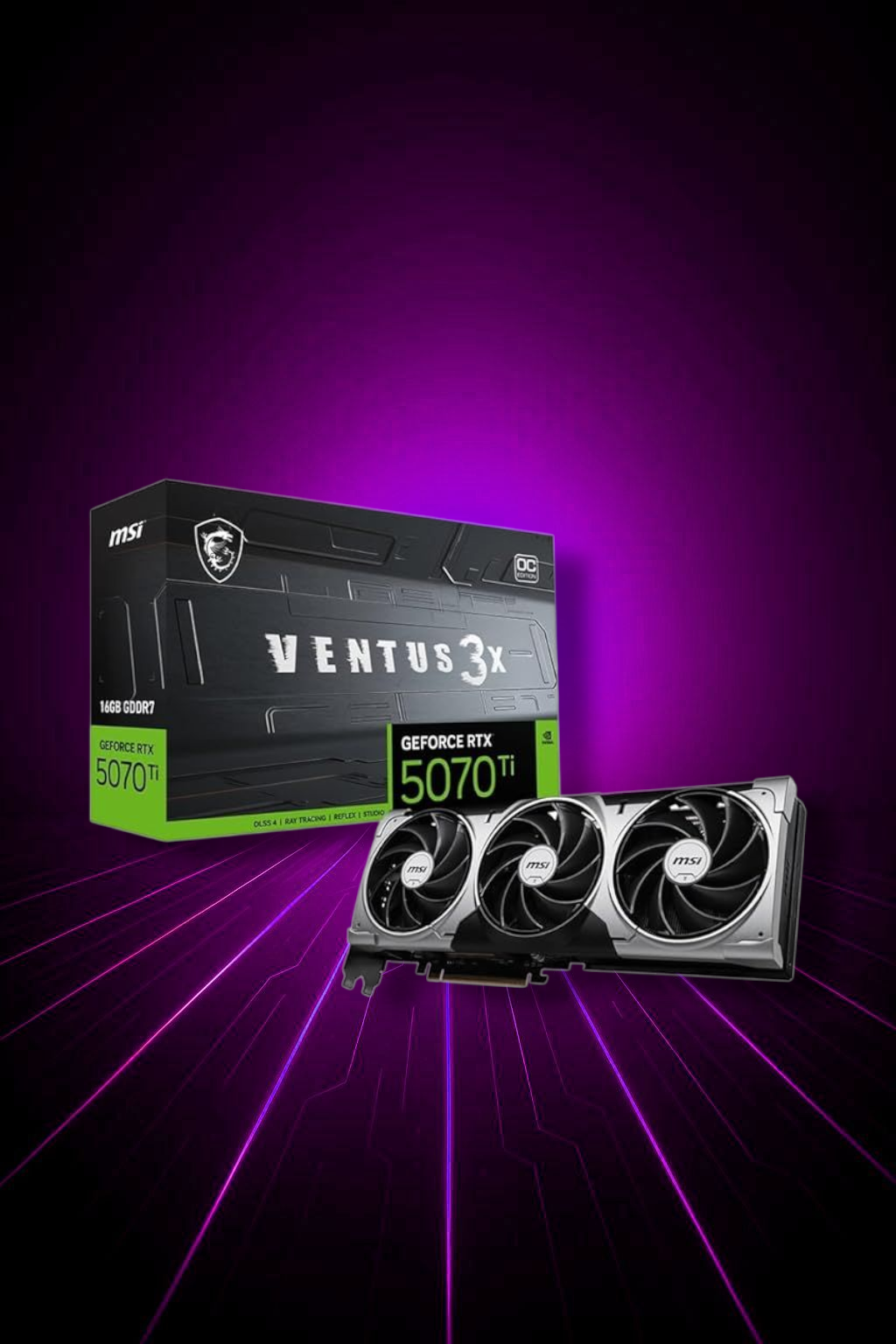 MSI GeForce RTX 5070 Ti Ventus 3X OC – 16GB GDDR7