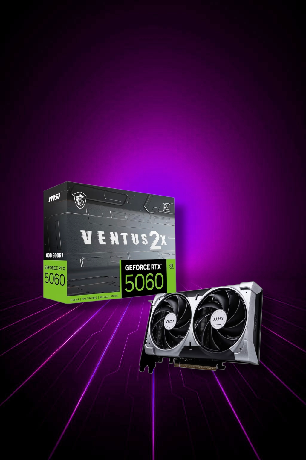 MSI GeForce RTX 5060 Ventus 2X OC – 8GB GDDR7